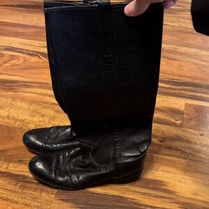 Justin Boots Black Leather Men's Boots